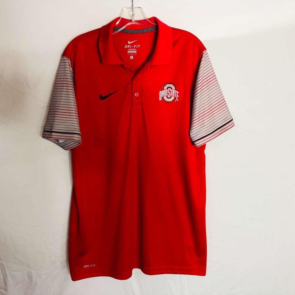 Ohio State Buckeyes Nike Men's SizeLarge Red Polo Shirt